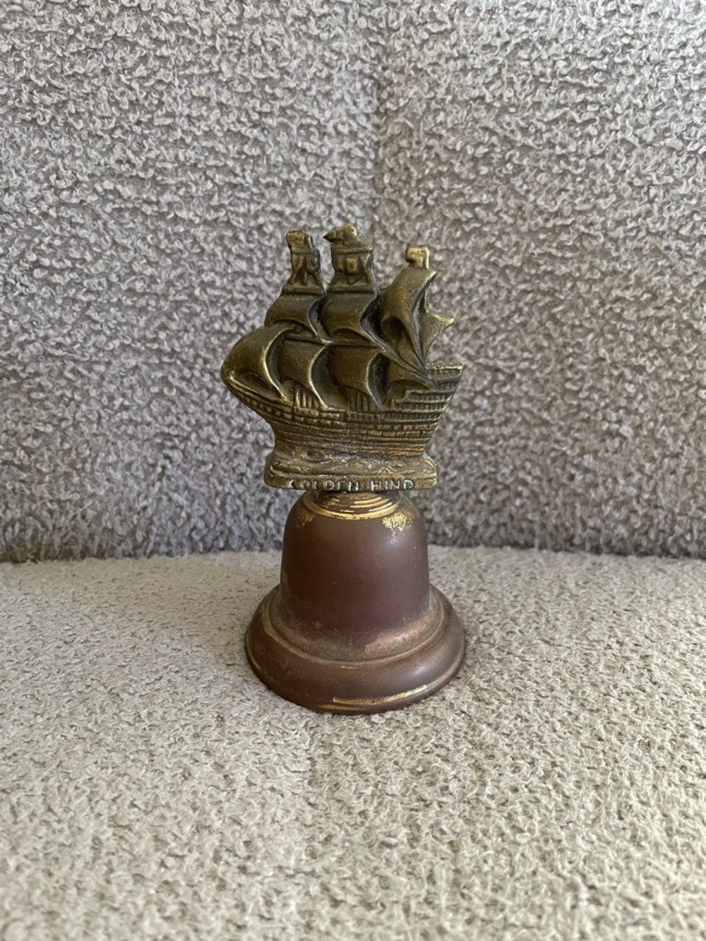 Vintage Brass Ship Desktop Bell